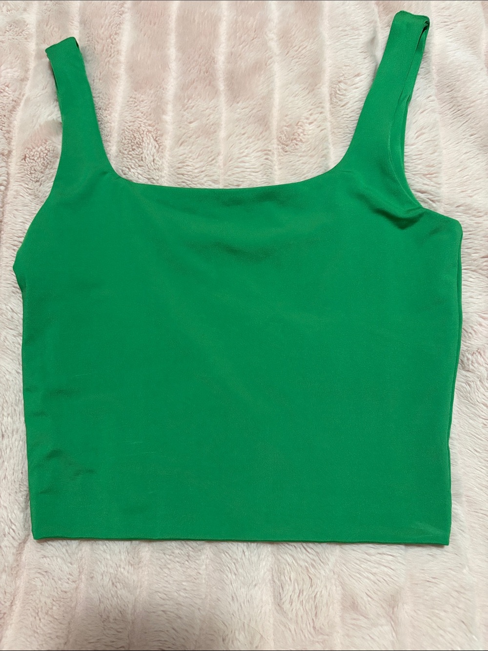 SHEIN Emerald Green Square Neck Crop Tank